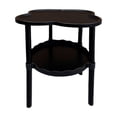 thumbnail image 1 of hulanddfd Household 4-Leaf Sofa Side Table, Living Room Snack Table, Small Coffee Table with Wheels, Movable Storage Table, Double Layer Cloud Shelf for Bedroom, Black, 1 of 6