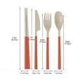 thumbnail image 1 of hulanddfd Kitchen Utensils with Case, 4 Sets Portable Cutlery Set Chopsticks Knives Fork and Spoon for Lunch Box Accessories for Travel Utensils Set for Kitchens Orange, 1 of 5