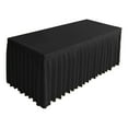 thumbnail image 1 of hulanddfd Large Conferences Table Skirt - 47.2x15.7x29.5 inches Rectangle Solid Color Tablecloth Waterproof Washable Table Cover Skirt for Outdoor Wedding Banquet Party Decor Black, 1 of 6