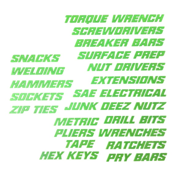 hulanddfd Magnetic Tool Box Labels, 23-Pack Reusable Heavy Duty Tool ...