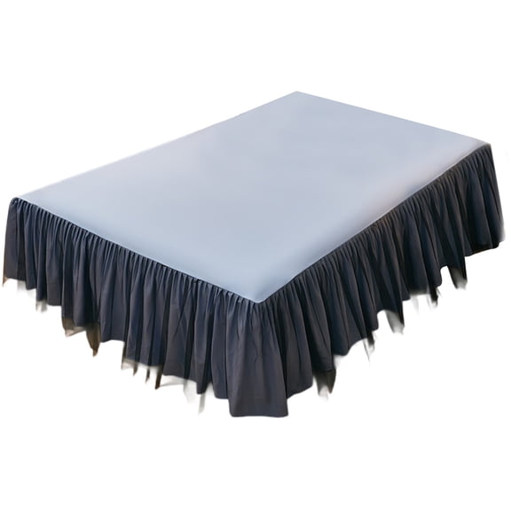 hulanddfd Mattress Protector, Bed Skirt, 59x79 Inches, Dusts Barrier, Elastic Edges, Washable, Home Decor, Cottons Fabric, Blue
