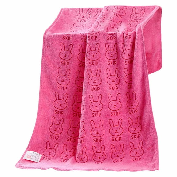 hulanddfd Microfiber Towels, Absorbent Face and Hairs Towels, Soft Decorative Printing Towels, Fast-Drying and Sturdy Bath Towels(Hot Pink)