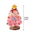 thumbnail image 1 of hulanddfd Mini Christmas Tree - 5.9" Knitting Crochet Christmas Tree, Artificial Faux Tree with Wooden Base Tree Cute Hanging Ornaments for Home Office Decor and Xmas Tree Wreath, 1 of 7