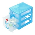thumbnail image 1 of hulanddfd Mini Desk Organizer 3 Drawer Plastic Storage Small Organizer Box Storage Container Case Sky Blue Desktop Storage Drawers for Office Supplies Jewelry, Make up Cosmetic Box, 1 of 4