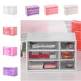thumbnail image 1 of hulanddfd Mini Desktop Drawer Organizer with 6 Clear Drawers, Plastic Desktop Storage Box for Office Home Desktop, 1 of 6