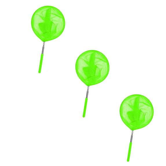 hulanddfd Mini Telescoping Skimming Net, Swimming Pool Skimming Net Cleaning Net with Rod for Pool Pond Bathtub Outdoor Use 3pc Green