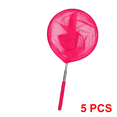thumbnail image 1 of hulanddfd Mini Telescoping Skimming Net, Swimming Pool Skimming Net Cleaning Net with Rod for Pool Pond Bathtub Outdoor Use 5pc Pink, 1 of 8