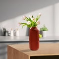 thumbnail image 1 of hulanddfd Modern White Vases, White Ribbed Decorative Vases 9.8 Inch Plastic Vase for Flowers Pampas Grass Table Mantle Kitchen Porcelain, 1 of 6