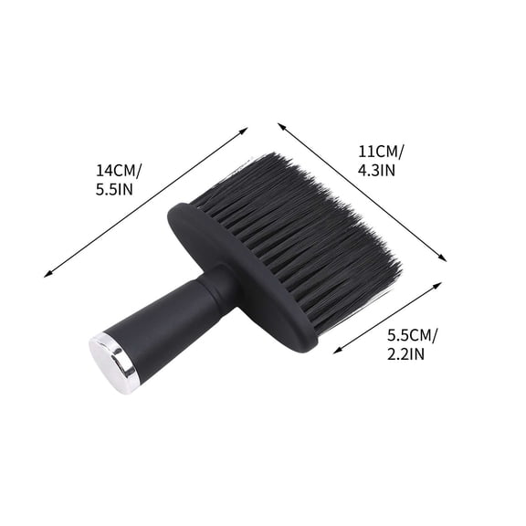 hulanddfd Neck Duster Brush, Black 5.5x4.3x2.2in Barber Cleaning Brush for Hairs Salon Home Hairs Cutting Neckline