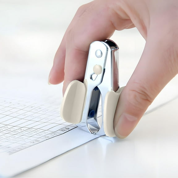 hulanddfd Office Stapler Nail Pickers, Disassembly Stapler Needle Pickers, Compact Portable Designs with One Pinch One Pull Mechanism, Onekey Locking System, Alloy Material(White)