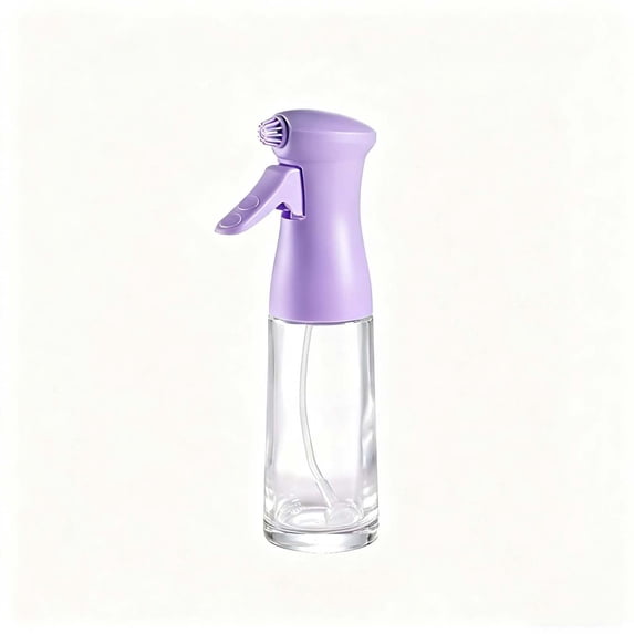 hulanddfd Oil Spray Bottle, 200ml Glass Purple Mist Adjustable Nozzle Cooking Spray Bottle for Home Kitchen Grilling Salad Baking Cooking