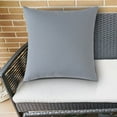 thumbnail image 1 of hulanddfd Outdoor Waterproof Faux Linen Throw Pillow Covers 20 x 20 Inch Square Garden Cushion Sham Throw Pillowcase Summer Shell for Spring Patio Tent Couch(Medium Gray), 1 of 7