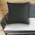 thumbnail image 1 of hulanddfd Outdoor Waterproof Faux Linen Throw Pillow Covers 20 x 20 Inch Square Garden Cushion Sham Throw Pillowcase Summer Shell for Spring Patio Tent Couch(Dark Gray), 1 of 6