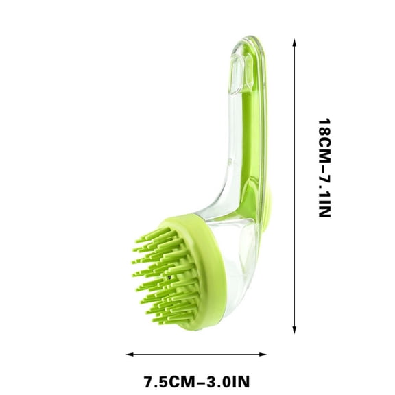 hulanddfd Pet Bath Brush 2 in 1 Dog Bath Brush with Built-in Shampoo Dispenser Press To Release Liquid Pet Bathing Artifact Bathing Dog Grooming Massage Brush for Long Short Haired Dogs Cats Shower