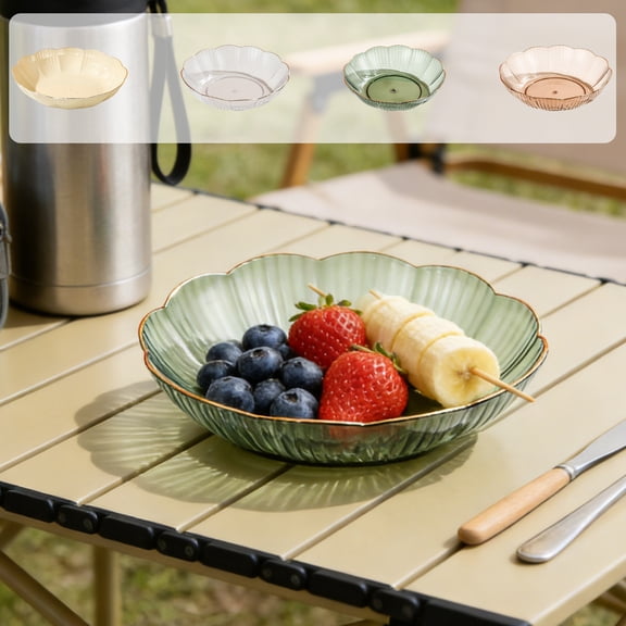 hulanddfd Plastic Modern Large Fruit Bowl, 7.9" Decorative Serving Bowls Snack Fruit Basket Bowl for Kitchen Table Centerpiece Home Decor(Green)