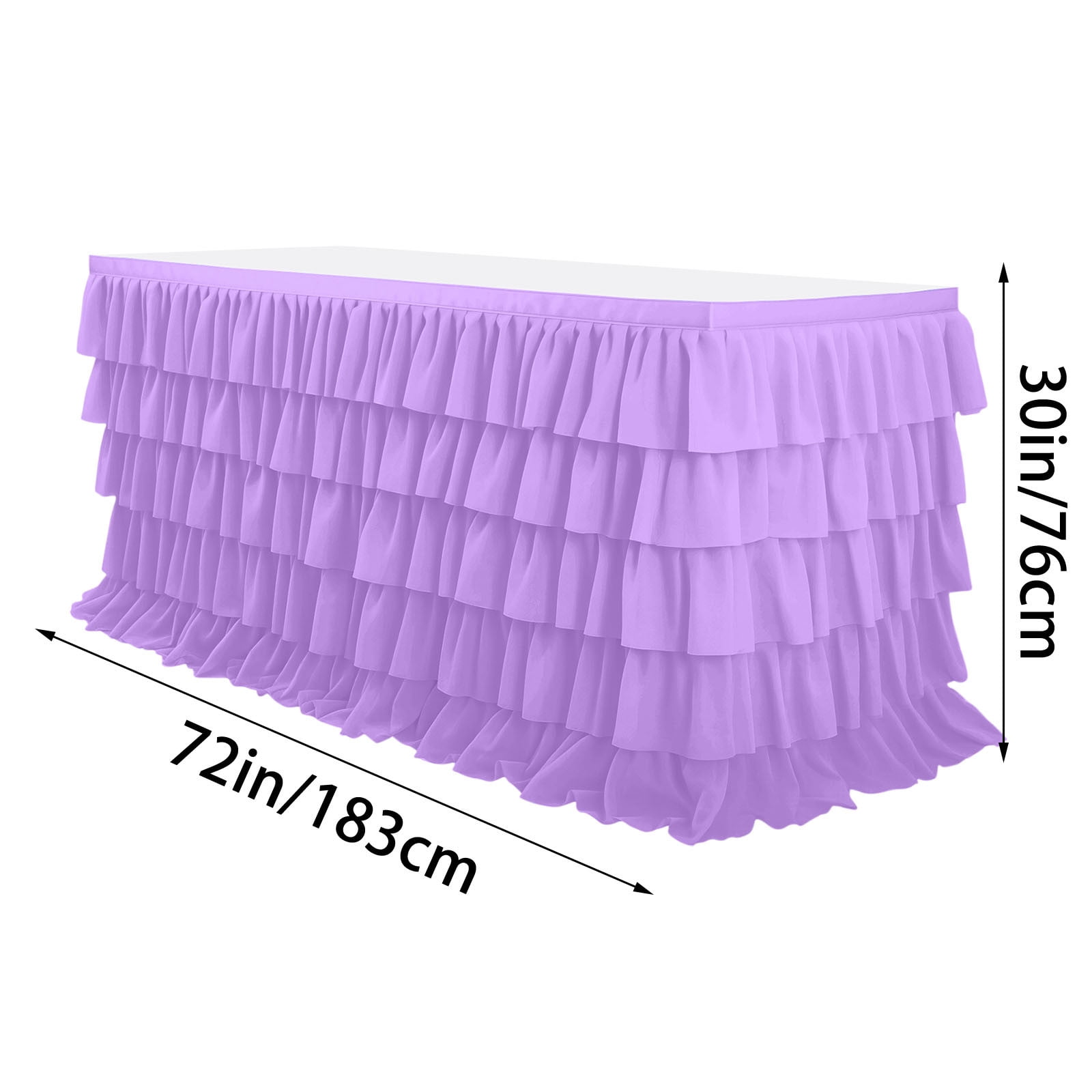 hulanddfd Pleated Tablecloth, Five Layer Party Tablecloth, Multi ...