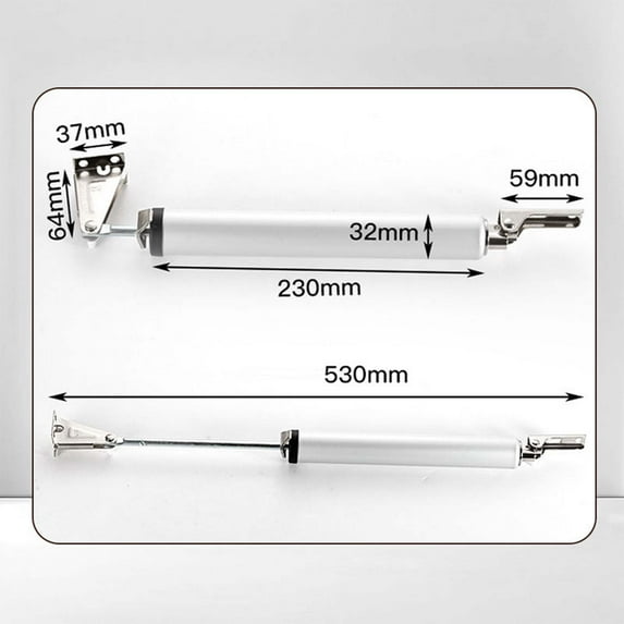 hulanddfd PneuMatsic Screen Door Closer, Aluminum Alloy Adjustable Speed 10°-100° Angle Holders Fits 19.69"-35.43" 15-30KG Screen Doors Household(Black)