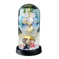 thumbnail image 1 of hulanddfd Preserved Flowers In Glass Dome, Blue Roses Valentines Gift for Women Girlfriend 8.3" Clock-shaped LED Artificial Rose Decor for Bedroom Living Room Bookshelf Table, 1 of 1