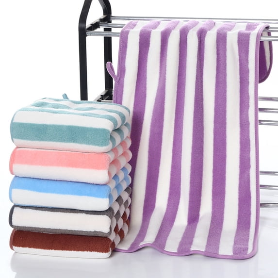 hulanddfd Purple Bath Towels, 13 x 29 Inch Highly Absorbent Extra Large Soft Drying Microfiber Towel for Bathroom Pool Swim and Hot Tub