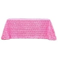 thumbnail image 1 of hulanddfd Rosette Tablecloth 50 Inches Rotund Table Cover Rosette 3D Satin Tablecloth for Dinner Wedding Birthday Party Reception Table Decoration, Pink, 1 of 6
