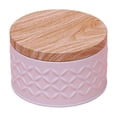 thumbnail image 1 of hulanddfd Round Cookies Tins with Wood Lids, Decorative Candy Container Metal Party Gifts Packaging Box for Valentine's Day Easter Spring Holiday Party, 1 of 6