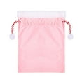 thumbnail image 1 of hulanddfd Santa Claus Christmas Sack Bag - Christmas Pink Velvet Gift Bag with White Soft Cuff and Drawstring, Christmas Packaging Bag for Gifts and Xmas Clothes Wrapping, 1 of 3