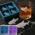 thumbnail image 1 of hulanddfd Sharks Silicone Ice Molds, 4 Cavity Sharks Ice Tray Reusable Animals Shape Ice Cubes Molds for Kitchen Decoration(Blue), 1 of 6