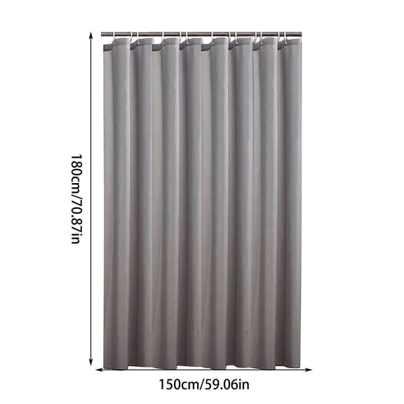 hulanddfd Shower Curtain Liner, 70.87*59.06in Waterproof Shower Curtain Liner Set with Hooks Thickened Polyester Bathroom Partition Curtain Plain Color Curtain for Bathroom