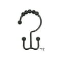 thumbnail image 1 of hulanddfd Shower Curtain Rings, Shower Hooks, Iron Rust-Proof Bathroom Curtain Hooks with Convenient Clip-On Installation, 12-Pack, 2.76" Size, Black, 1 of 6