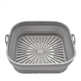 thumbnail image 1 of hulanddfd Silicone Air Fryers Liner, 8" Square Air Fryers Thickened Foldable BBQ Mats for Outdoor Barbecues Travel Gray, 1 of 2