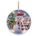 thumbnail image 1 of hulanddfd Snowman Ornament, Round Christmas Tree Decoration Acrylic Snowman Hanging Decoration for Xmas Home Party B-2, 1 of 4