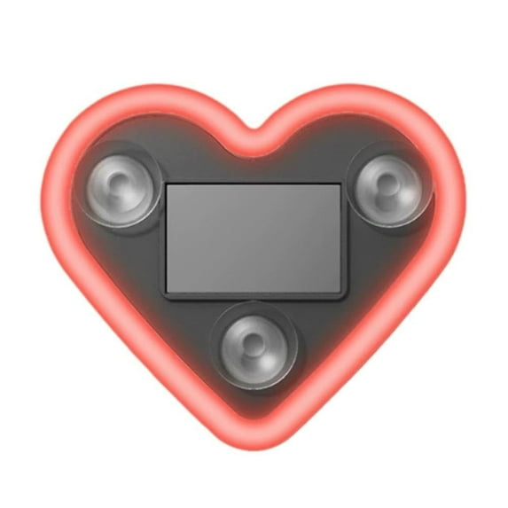 hulanddfd Solar LED Heart Light for Car, Waterproof Heart-Shaped Neon Light with Suction Cup Decorative Ambient Lamp for Car and Wall Window (Red)