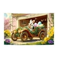 thumbnail image 1 of hulanddfd Spring Easter Garden Photography Backdrop, Rabbits Eggs Background 70.9"x45.3" Vinyl Outdoor Hanging Banner Party Photo Prop for Easter Party Family Gathering Photography Studios, 1 of 5