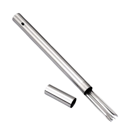 hulanddfd Stainless Steel Barbecue Skewer Set, Grill Skewers with Storage Box, Outdoor Grilling Tools for Meat and Vegetable, Rust-Resistants, Easy to Clean, Backyard Barbecue Kit