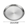thumbnail image 1 of hulanddfd Stainless Steel Dinner Plate, Matte Brushed Designs, 9.06" Silver Metal Stainless Steel Dinner Dishes Unbreakable Reusable Plates for Main Dishes Grilled Meat Dessert Salad and Fruit, 1 of 2