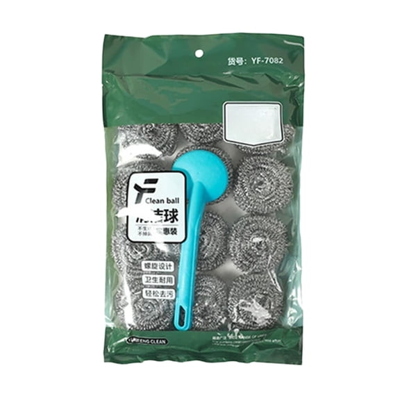 hulanddfd Stainless Steel Wool Scrubber Set - 20 Scrubbing Scouring Pads with 1 Handle Heavy Duty Scrubbers for Kitchen Pots Pans Bathroom