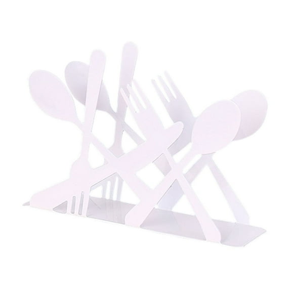 hulanddfd Standing Napkin Holders for tables - Tableware Decorative Napkin Holders, White Metal Napkin Dispenser for Kitchen Coffee Shop Dining Room