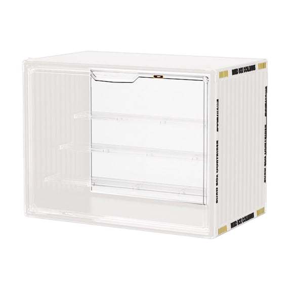 hulanddfd Storage Display Rack, Hand Puppet Display Cases, Multi-Functional Storage Solution for Collectibles and Toys, Transparent Cover, Easy Assembly, Space Saving, Versatile Organizer(White)