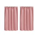 thumbnail image 1 of hulanddfd Thermal Insulated Curtains, 1 Pair of 36.22"x29.92" Short Light Blocking Curtains Rod-Pocket Solid Color Window Draperies for Kitchen Bathroom and Bedroom Living Room Decor (Pink), 1 of 3