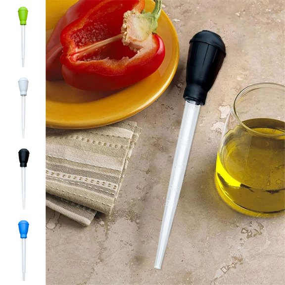 hulanddfd Turkey Baster Baster, Tool for Cooking - Easy to Use and Clean - Powerful Bulb Baster - Flavored with Meat Beef, Chicken, for BBQ Grill Baking Kitchen Cooking Black