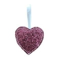 thumbnail image 1 of hulanddfd Valentine's Day Heart Ornament - 3.34"x3.34" Hot Pink Small Glitter Pendant Valentine Sequin Heart-Shaped Hanging Decor for Wall Door Bookshelf, 1 of 6