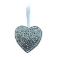 thumbnail image 1 of hulanddfd Valentine's Day Heart Ornament - 3.34"x3.34" Silver Small Glitter Pendant Valentine Sequin Heart-Shaped Hanging Decor for Wall Door Bookshelf, 1 of 6