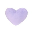 thumbnail image 1 of hulanddfd Valentine's Day Heart Shaped Throw Pillow, 9.84"x12.99" Faux Fur Solid Color Pillow Soft Sofa Couch Throw Cushion for Living Room Bedroom Decor Purple, 1 of 6
