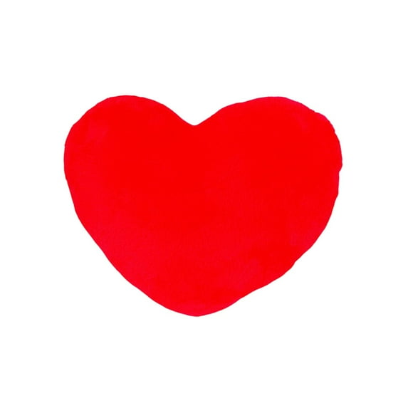 hulanddfd Valentine's Day Heart Shaped Throw Pillow, 9.84"x12.99" Faux Fur Solid Color Pillow Soft Sofa Couch Throw Cushion for Living Room Bedroom Decor Red