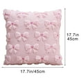 thumbnail image 1 of hulanddfd Valentine's Day Pillows Covers, 18"x18" Pink Pillowscase Embroidered with Bows and Heart Patterns Romantic Sofa Couch Throw Cushion Covers for Wedding Party Anniversary Decor and Daily Use, 1 of 6