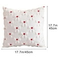 thumbnail image 1 of hulanddfd Valentine's Day Pillows Covers, 18"x18" White Pillowscase Embroidered with Bows and Heart Patterns Romantic Sofa Couch Throw Cushion Covers for Wedding Party Anniversary Decor and Daily Use, 1 of 6