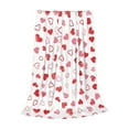 thumbnail image 1 of hulanddfd Valentine's Day Throw Blanket 39.37"x51.18" Flannel Blanket with Red Pink Heart Patterns Soft for Bed Couch Home Decor Gifts for Lover White, 1 of 6