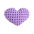 thumbnail image 1 of hulanddfd Valentine's Day Throw Pillow, 14.96x11.02 inch Heart Shaped Plaid Pillows Romantic Heart Soft Plushs Throw Cushion for Sofa Livingroom Bedroom Decor Purple, 1 of 6