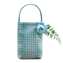 hulanddfd Valentine's Day Tote Bag - 4.33x10.24 in Light Blue Flower Bouquet Handbag Flower Arrangement Box for Party Decor and Daily Use Gifts for Women