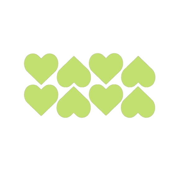 hulanddfd Valentines's Wall Stickers DayHeart-shaped Fluorescent Wall Decals Decorative Stickers For Bedroom and Living Room Green